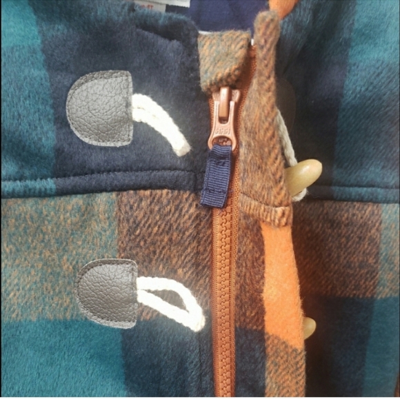 Cat and Jack Plaid Coat With Hood - Picture 5 of 5